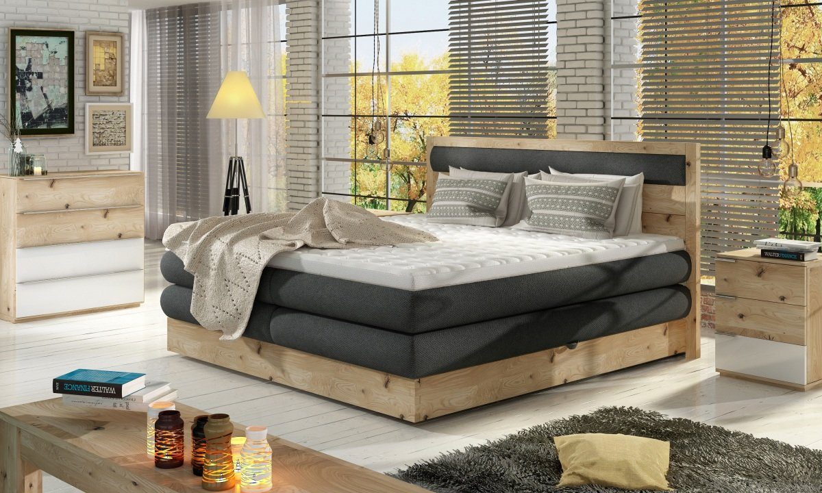 Sofa Dreams Boxspringbett Colmar, stoff, 180 x 200 cm, mit Topper
