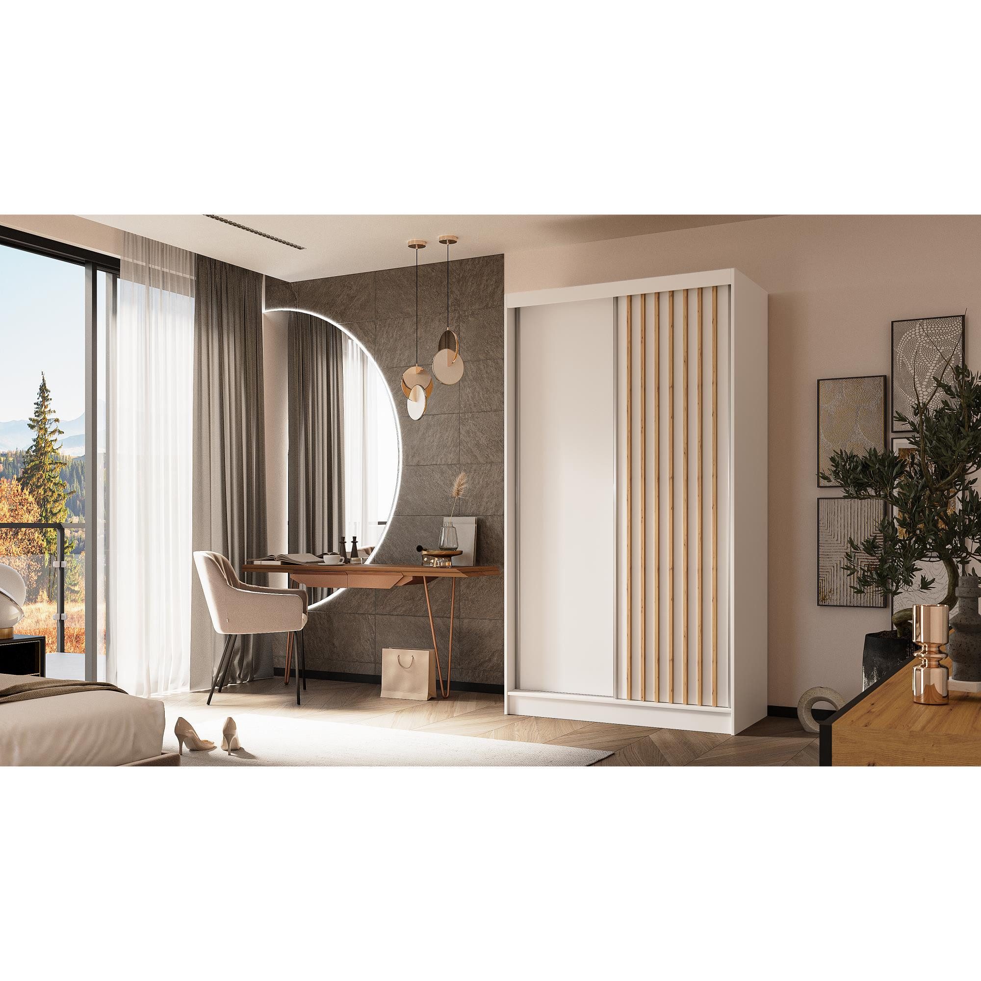 Beautysofa Kleiderschrank HELIOS II Breite: 120 günstig online kaufen