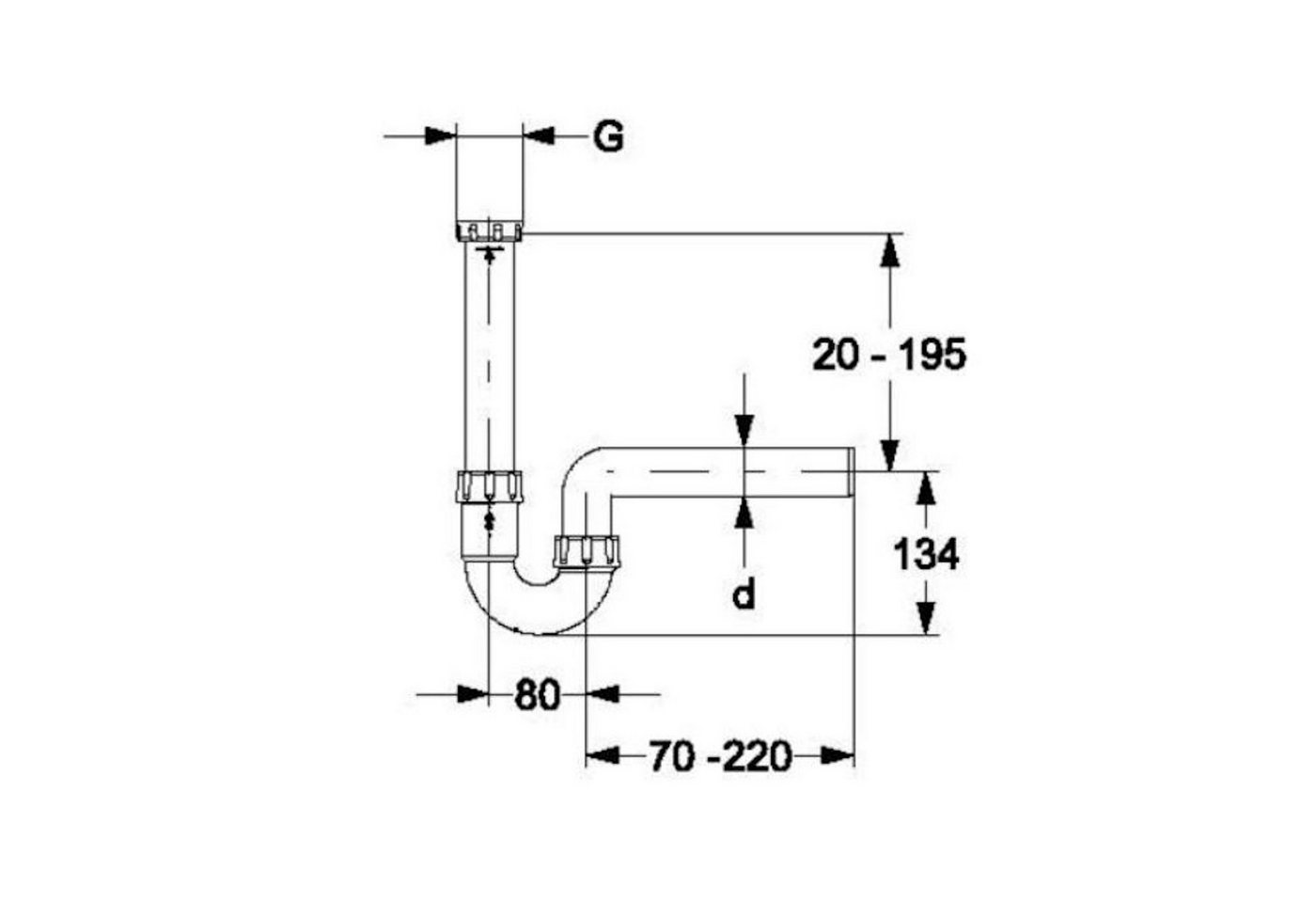 Thumbnail - HAAS Siphon Geruchsverschluss Greta 2948, 1 1/2 Zoll DN 50, grau