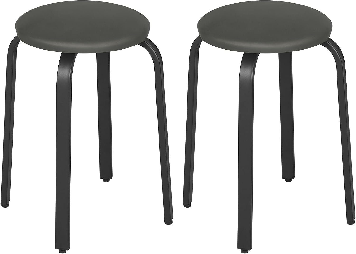 EUGAD Esszimmerstuhl (2 St), stapelbar, mit Kunstlederbezug, Esszimmerhocke günstig online kaufen