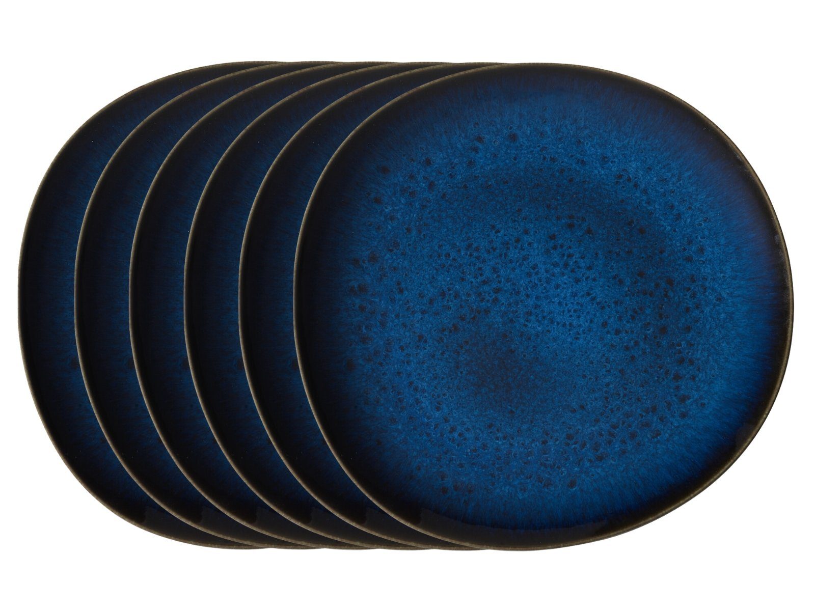 like. by Villeroy & Boch Frühstücks-Set Lave bleu Frühstücksteller 23,5 cm Set6