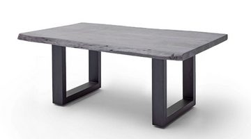 MCA furniture Couchtisch Cartagen, Baumkante Akazie-massiv U-Form rechteckig grau