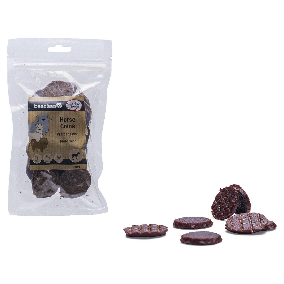 Beeztees Hundesnack Pferde Coins 150 g, Snack für: Hund