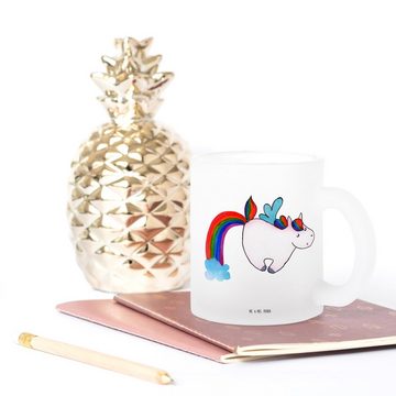 Mr. & Mrs. Panda Teeglas Einhorn Pegasus - Transparent - Geschenk, Erwachsenwerden, Glitzer, R, Premium Glas, Liebevolles Design