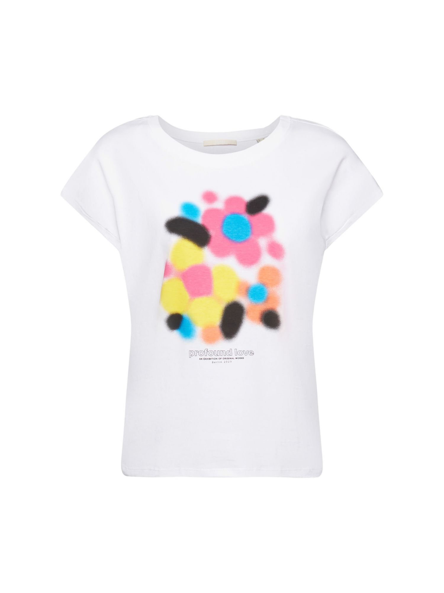 edc by Esprit T-Shirt Baumwoll-T-Shirt mit Frontprint (1-tlg)