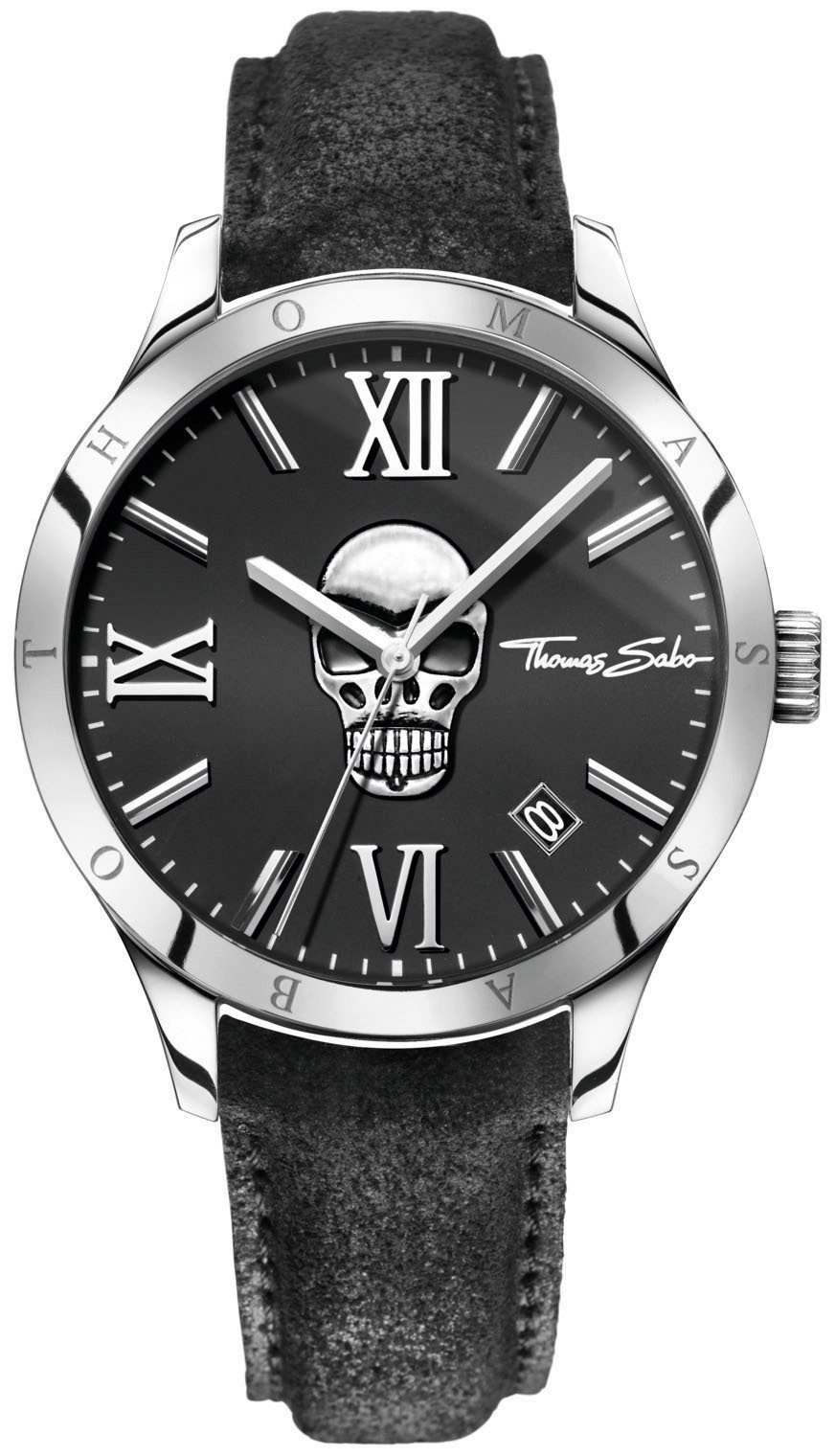 THOMAS SABO Quarzuhr REBEL ICON, Armbanduhr, Herrenuhr, Datum, Mineralglas mit Saphirbeschichtung