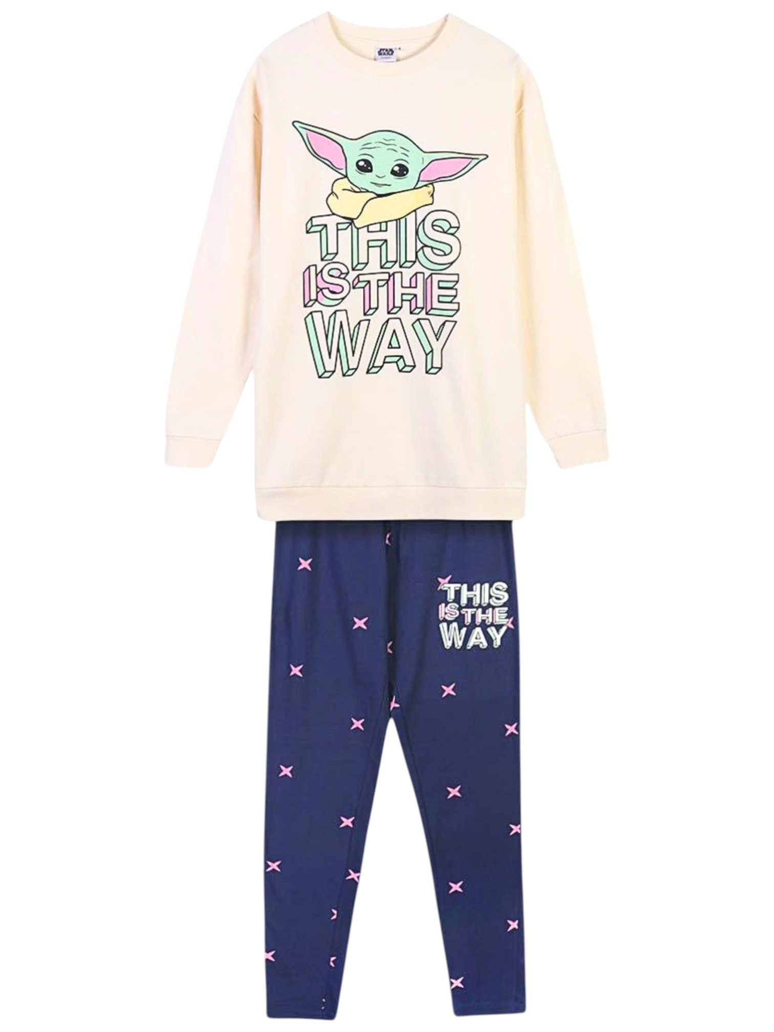 Cerdá Schlafanzug This is the way - The Mandalorian Grogu (2 tlg) Pyjama langarm