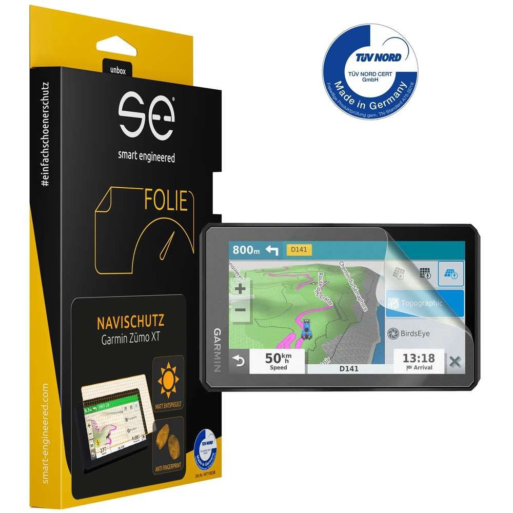 smart engineered Displayschutzfolie se 3D Navi Schutzfolie klar & entspiegelt (VPE 2) Garmin ZümoXT