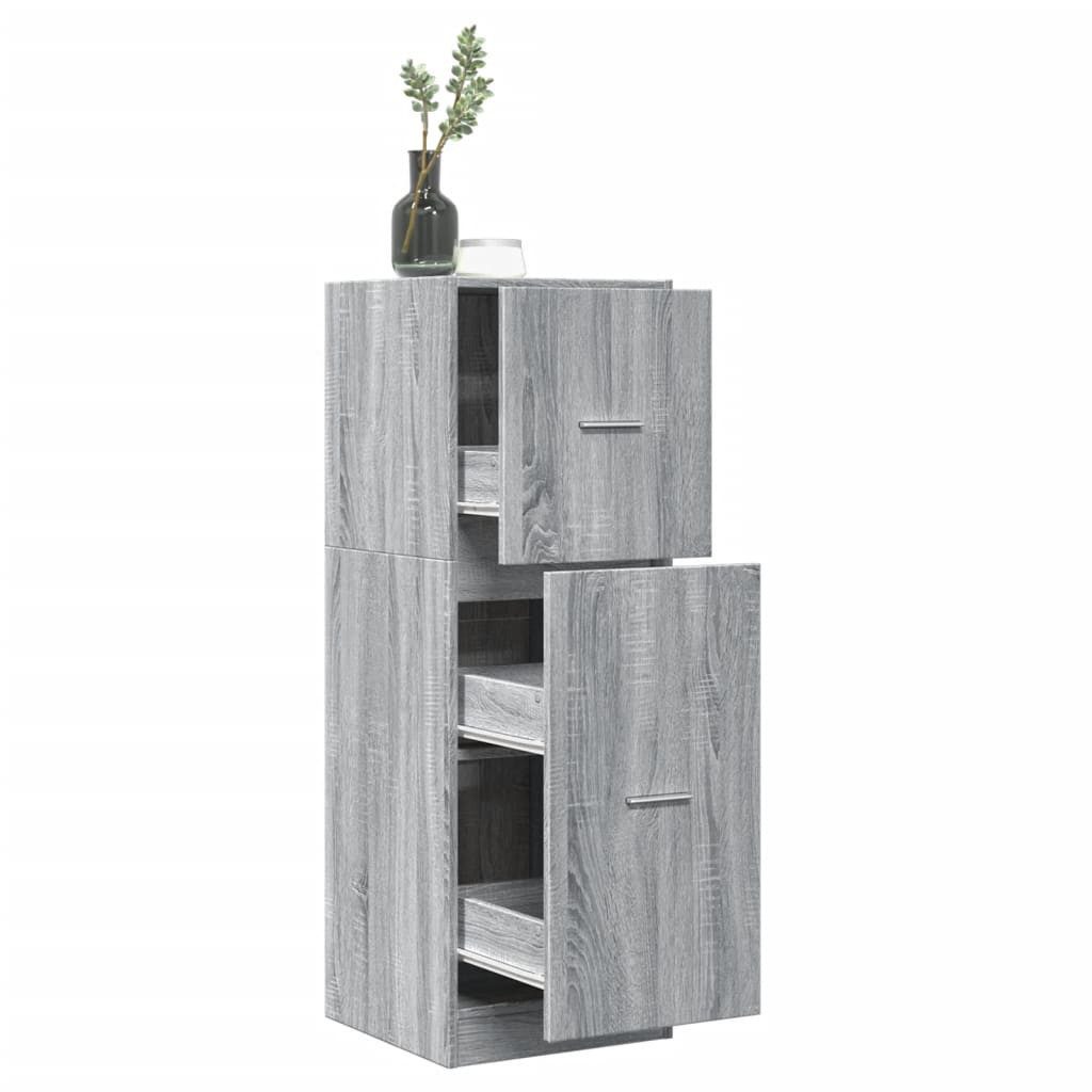 vidaXL Apothekerschrank 40 x 41 x 118 cm Küchenschrank Apothekerschrank Grau Sonoma 40x41x118