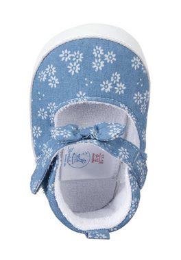 Sterntaler® Babysandale Blumen Krabbelschuh (1-tlg., Baby Hausschuhe bedruckt, Babyschuhe weich gefüttert) Babysandalen mit rutschfester Sohle, Krabbelschuhe Baby