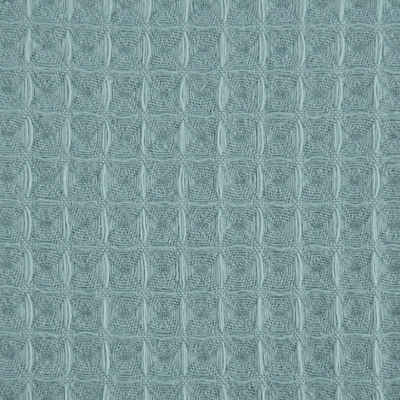 SCHÖNER LEBEN. Stoff Bekleidungsstoff Waffelpique Waffelstoff Baumwolle uni arctic blue 1,4, atmungsaktiv