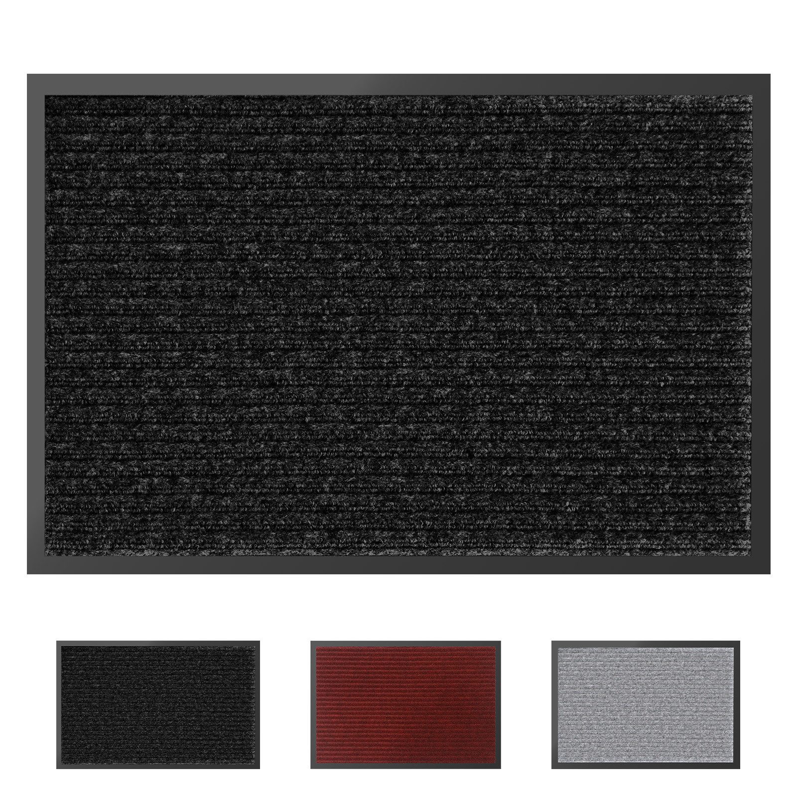 SunJas Fußmatte rutschfeste Fußmatte für Innen und Außen,3 Größen & 3 Farben, Fußmatte Eingang, rutschfeste Fußmatte, Innen Außentürmatte