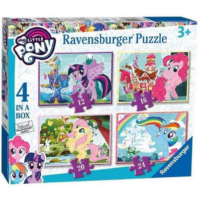 Ravensburger Puzzle Ravensburger - 4 in 1 My Little Pony: Große Abenteuer, 24 Puzzleteile, 12 - 24 Teile Puzzle