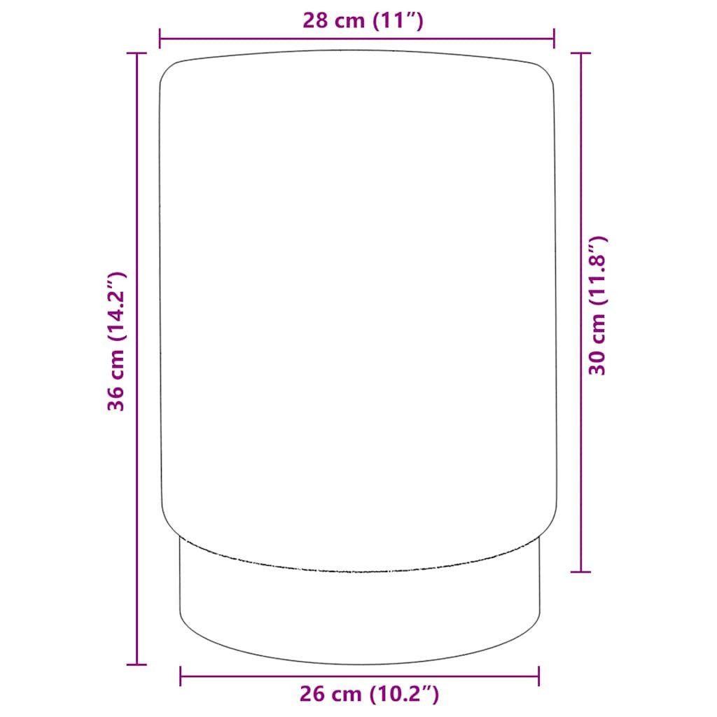 vidaXL Hocker Hocker Blau und Golden Samt 28 x 36 cm (1 St)
