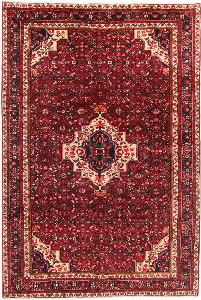 Orientteppich Hosseinabad 214x314 Handgeknüpfter Orientteppich / Perserteppich, Nain Trading, rechteckig, Höhe: 12 mm