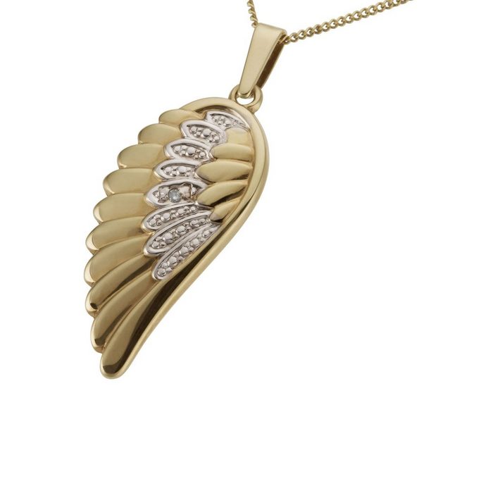 Firetti Kettenanhänger Flügel glänzend mit Diamant Made in Germany