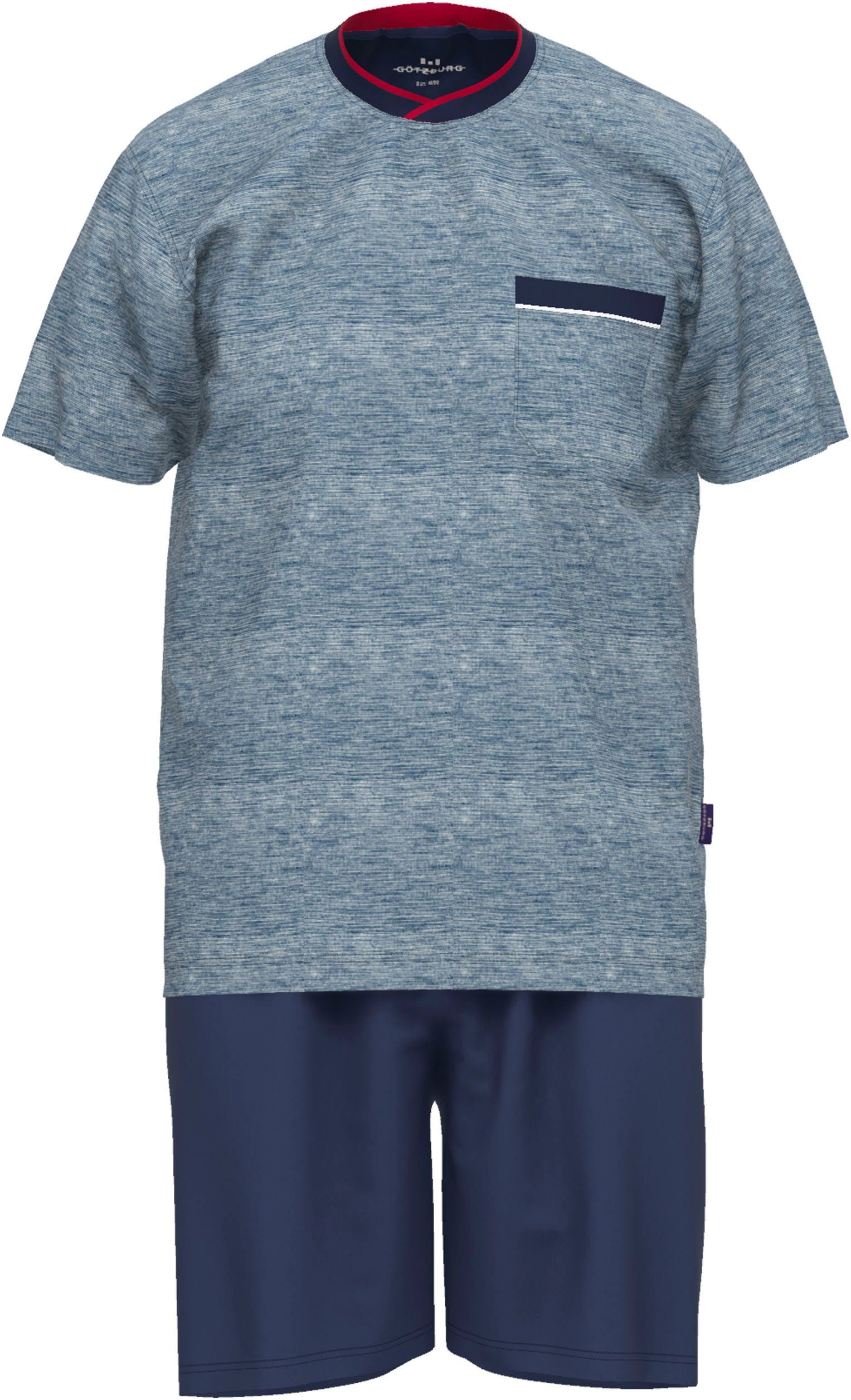 navy / fein geringelt