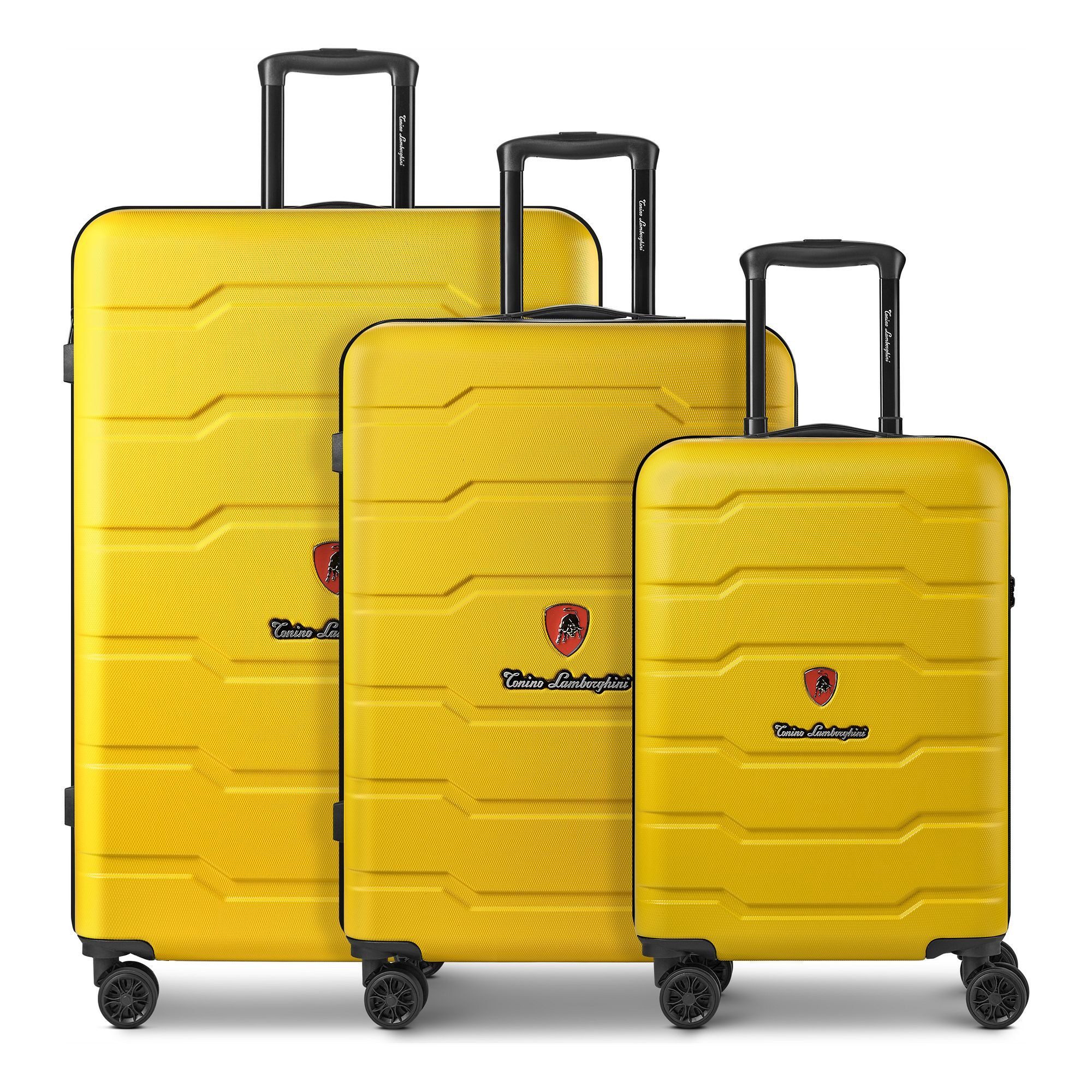Tonino Lamborghini Trolleyset Bologna, 4 Rollen, (3-teilig, 3 tlg), ABS
