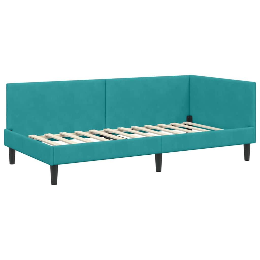 vidaXL Bett Eckbettgestell Türkis 90 x günstig online kaufen
