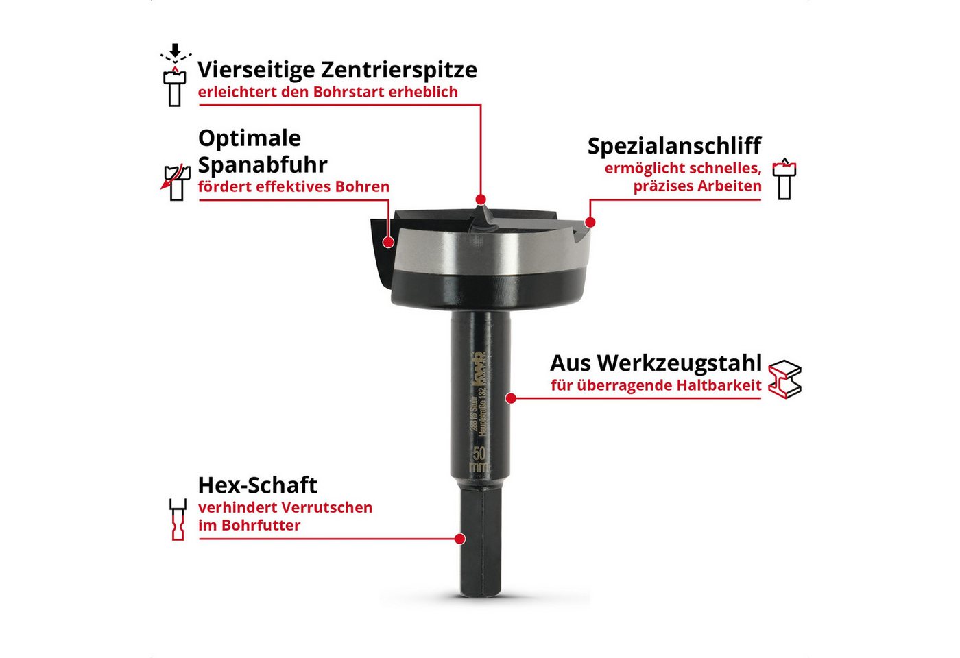 Thumbnail - kwb Universalbohrer KWB Forstnerbohrer, 706450, 50 mm