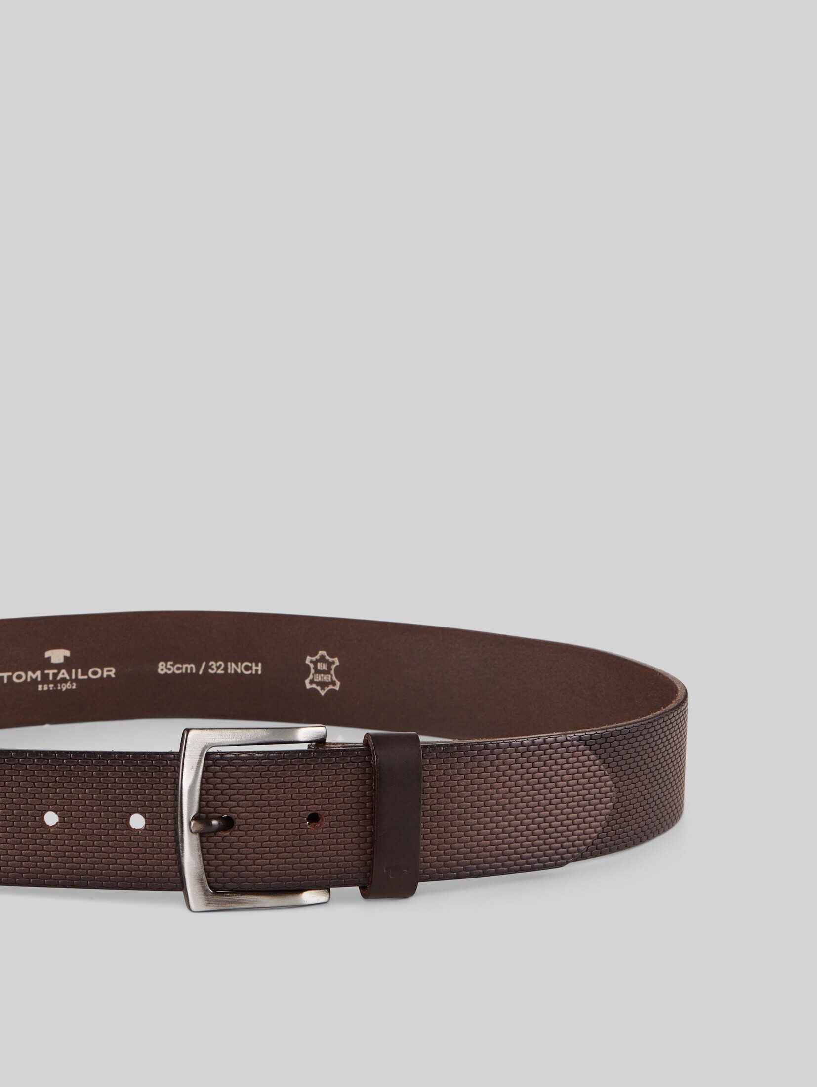 TOM TAILOR Ledergürtel Belts TTWILL Ledergürtel mit eckiger Dornschließe