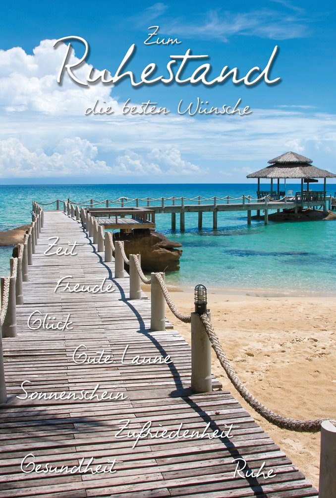 BSB Grußkarten Ruhestand - Glückwunschkarte im Format 11,5 x 17 cm mit Briefumschlag