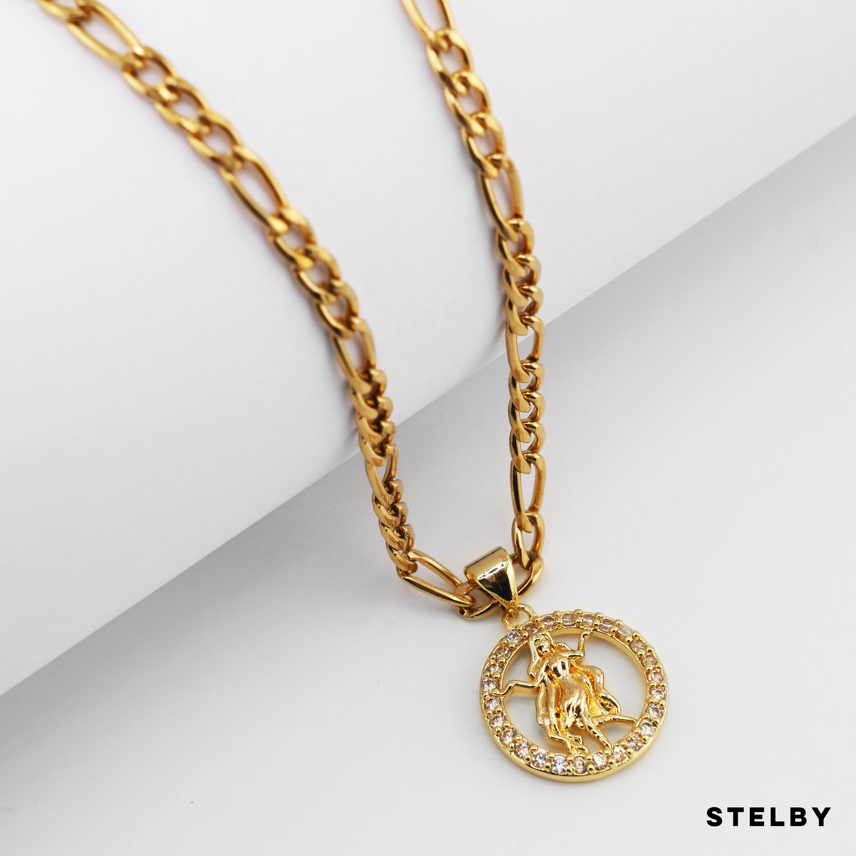 Stelby Kette mit Anhänger Sternzeichen Jungfrau Halskette vergoldet - Schmu günstig online kaufen