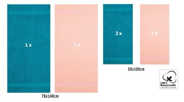 Betz Handtuch Set Palermo 6er 2x Liegetücher 70x140 cm 4x Handtücher 50x100 cm, 100% Baumwolle