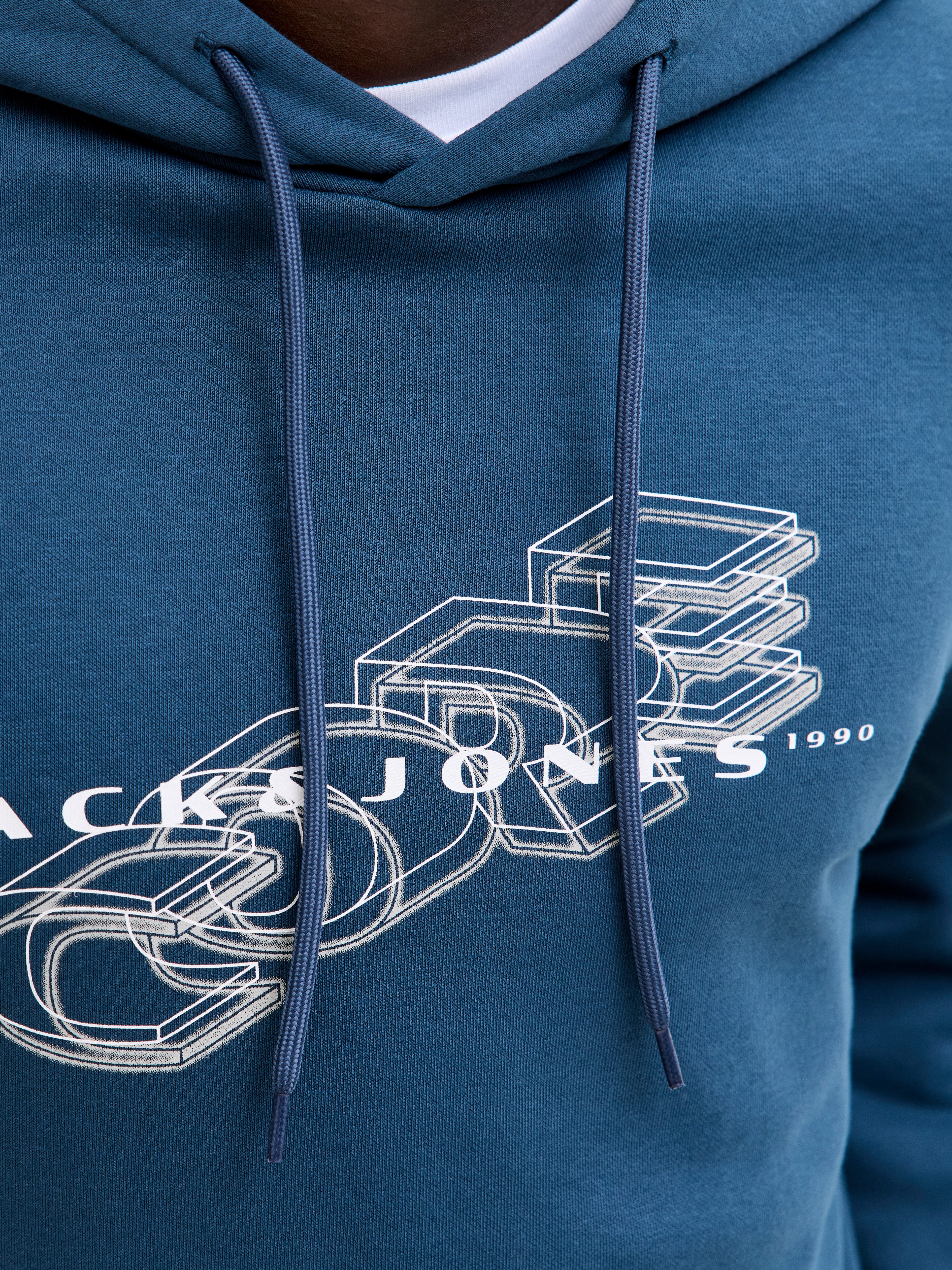 Jack & Jones PlusSize Kapuzensweatshirt JCOFUSION BRANDING SWEAT HOOD PLS – Bild 4 von 5