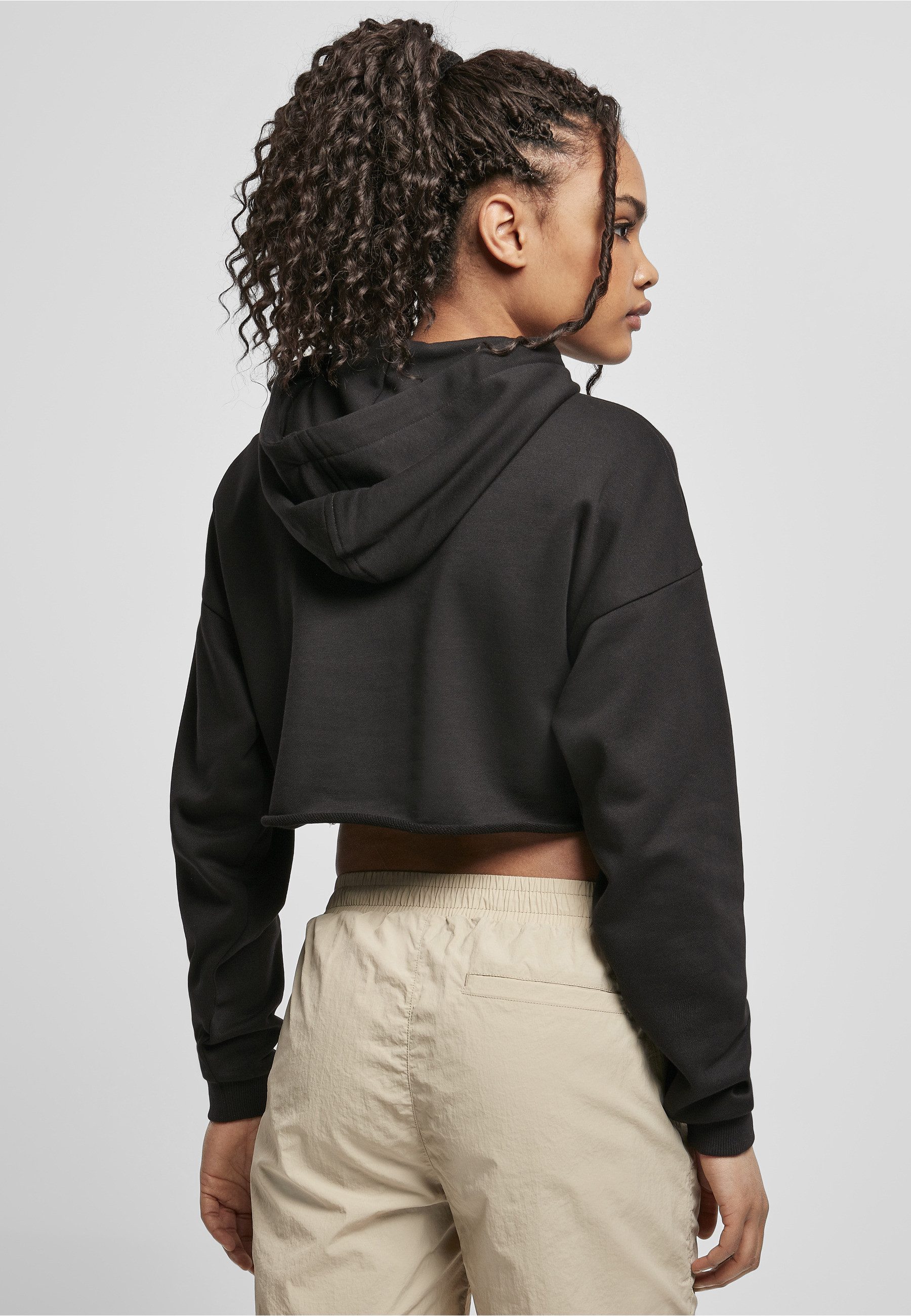 URBAN CLASSICS Sweatshirt Urban Classics Damen Ladies Oversized Cropped Hoody (1-tlg)
