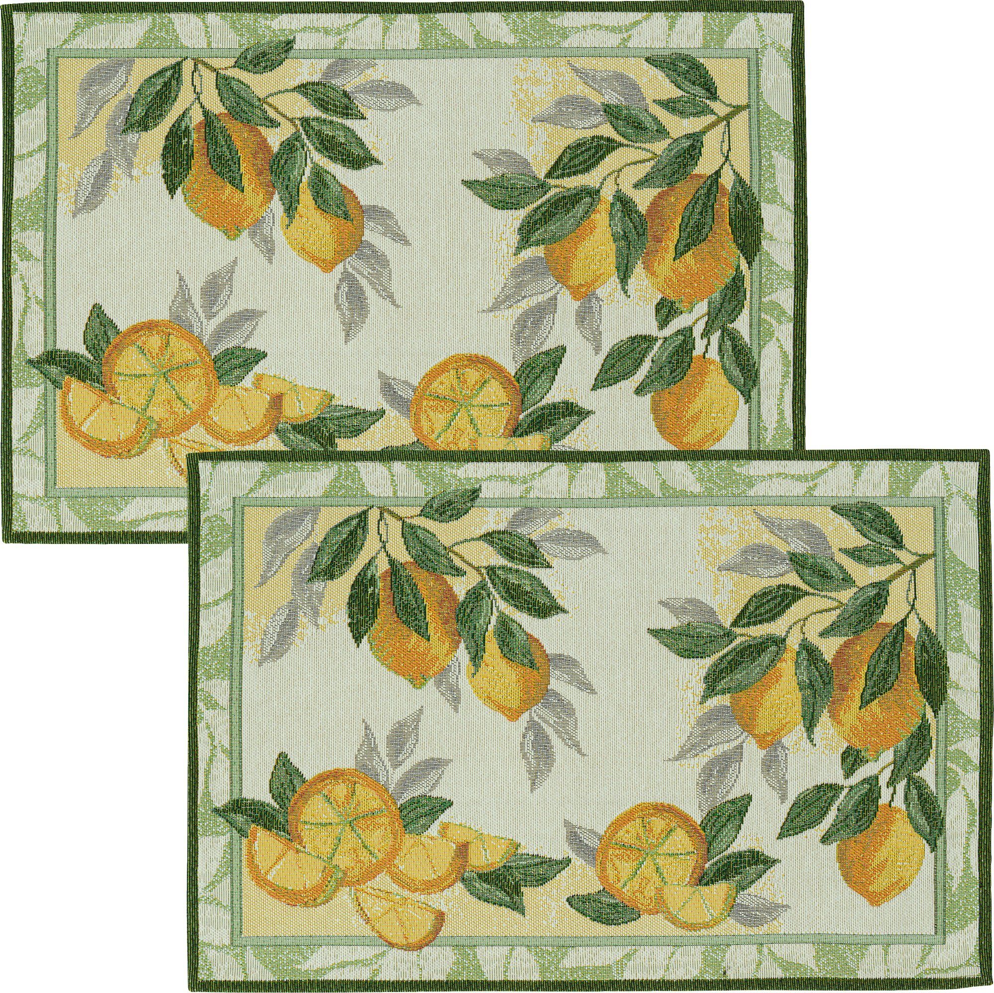 sander table + home Platzset Tischset "Lemon" 2er-Pack, Gobelin Motiv günstig online kaufen