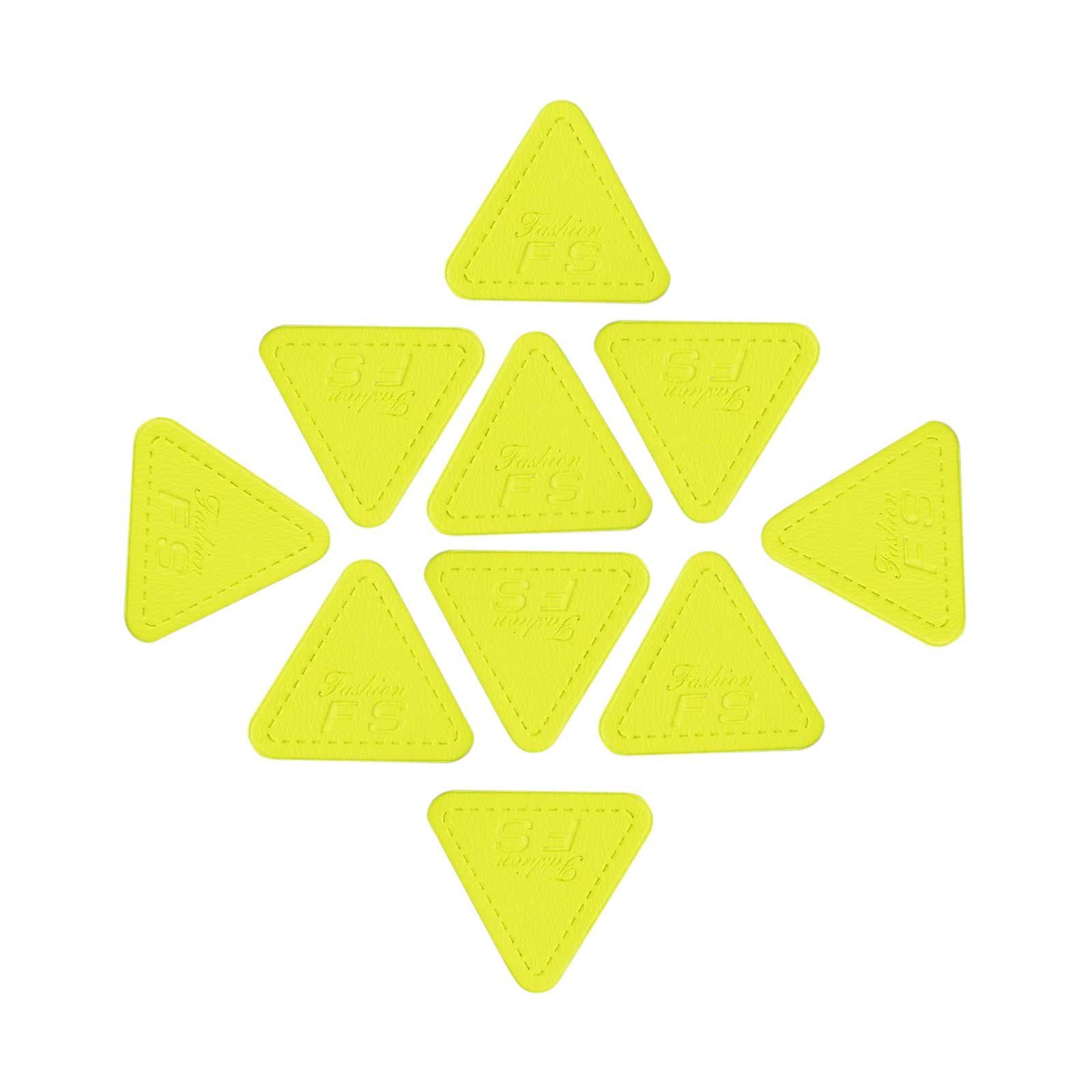 maDDma Aufnäher 10 Aufnäher Fashion FS, Kunstleder, neongelb