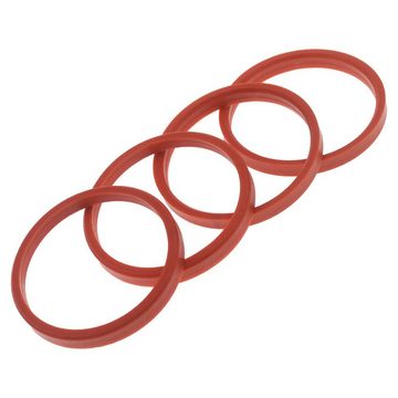 RKC Reifenstift 4x Zentrierringe Rot Felgen Ringe Made in Germany, Maße: 72,0 x 63,4 mm