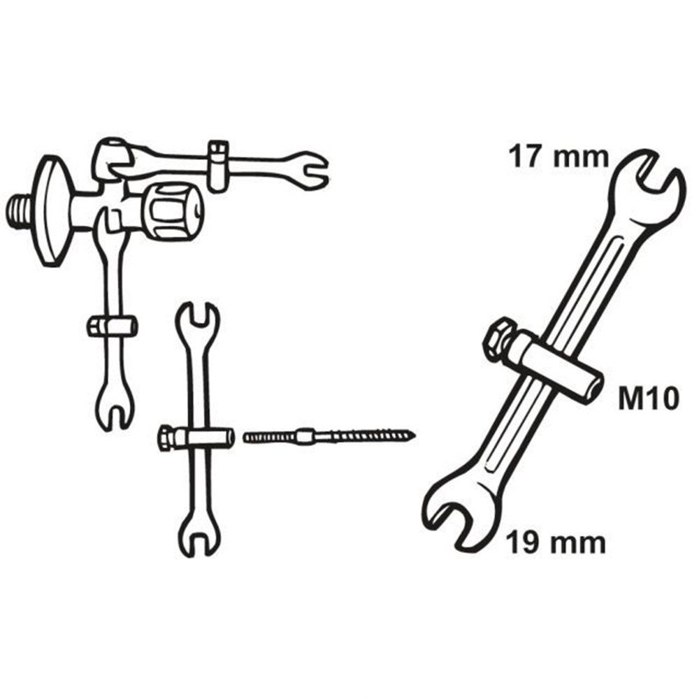 Thumbnail - CORNAT Gabelschlüssel Sanitär Gabelschlüssel 17 x 19 mm