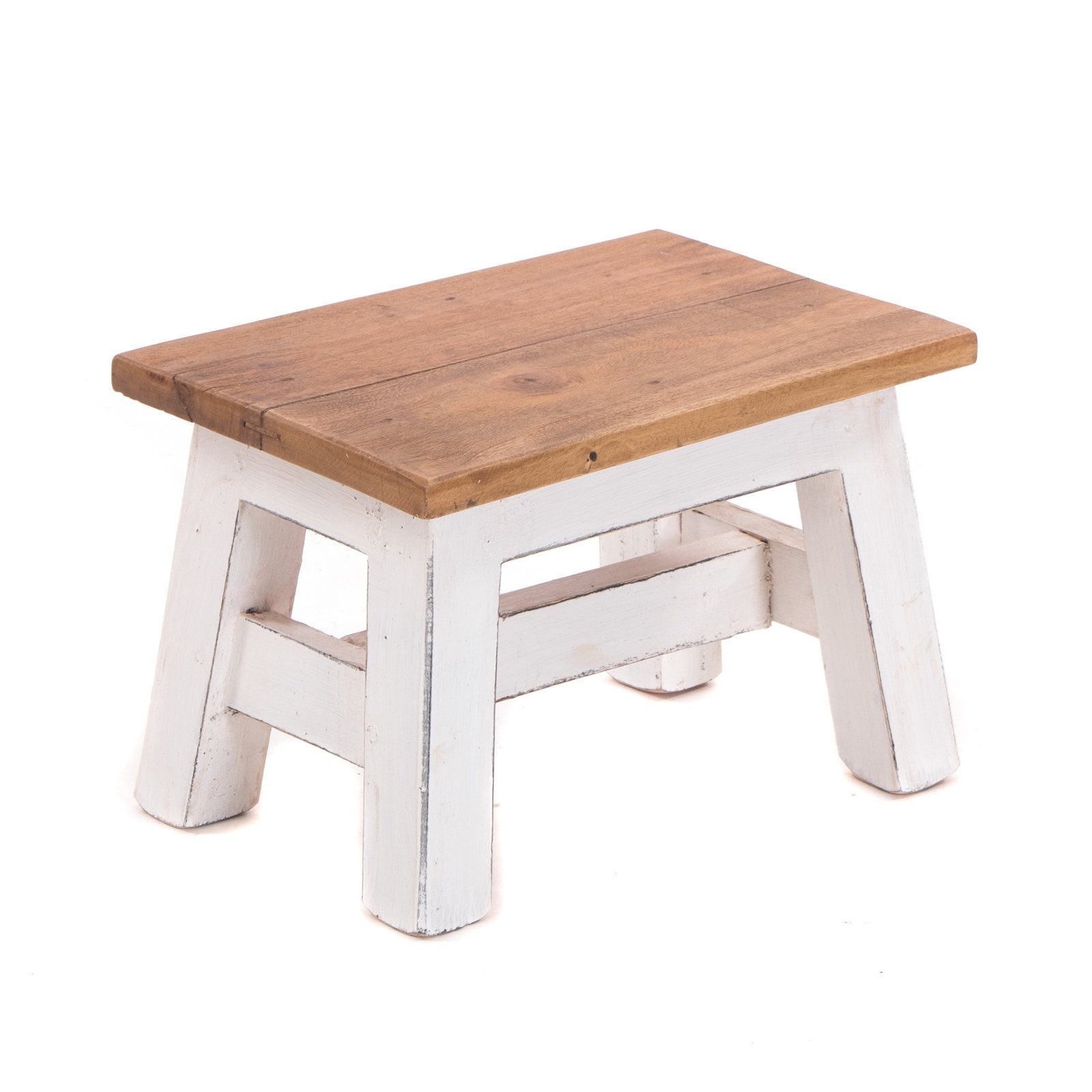 DESIGN DELIGHTS Hocker FUSSHOCKER Monte, 30x21cm(BxH), kleiner Holzhocker aus Mahagoni Holz