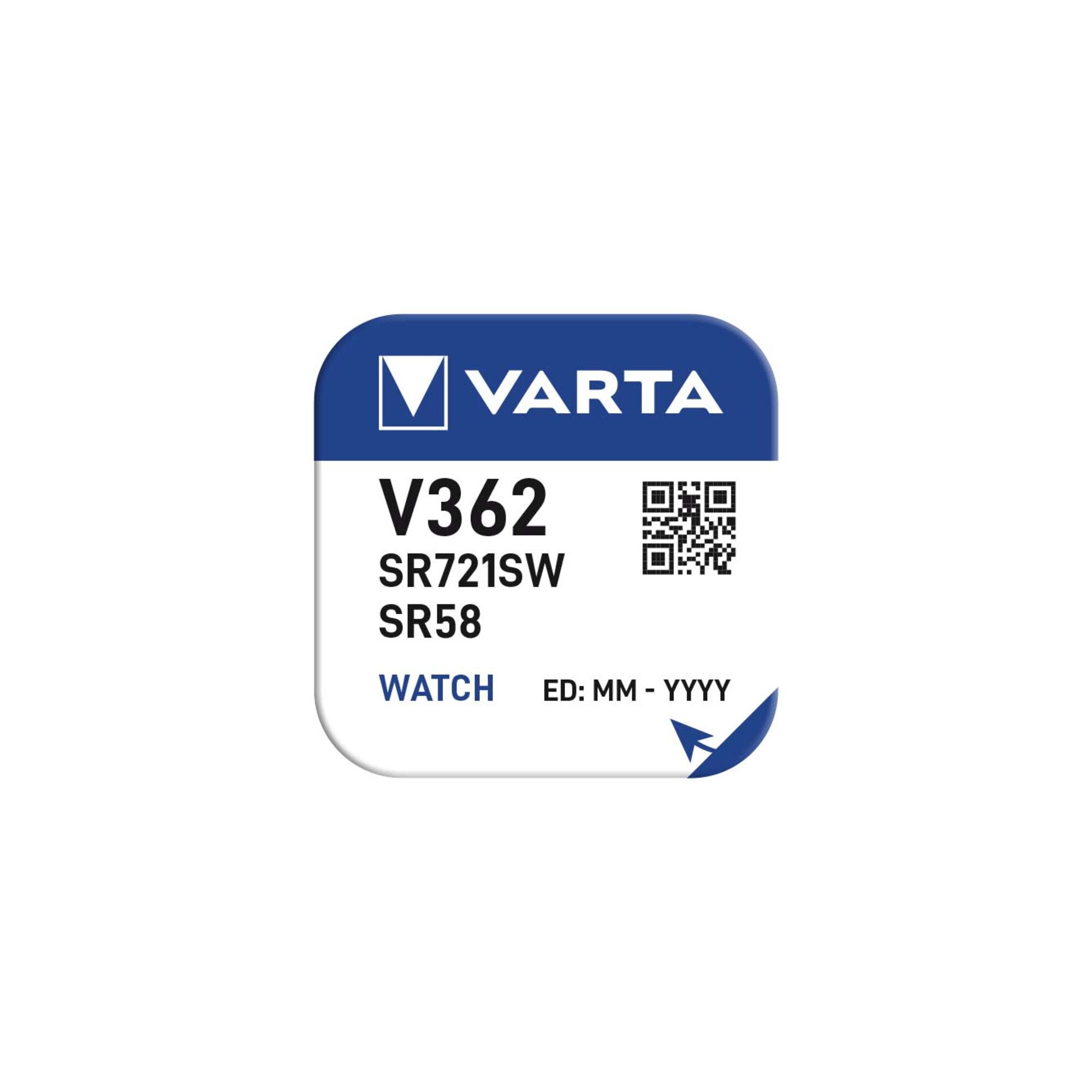 VARTA Varta Cons.Varta Uhren-Batterie 1,55V/21mAh/Silber V 362 Stk.1 Batterie
