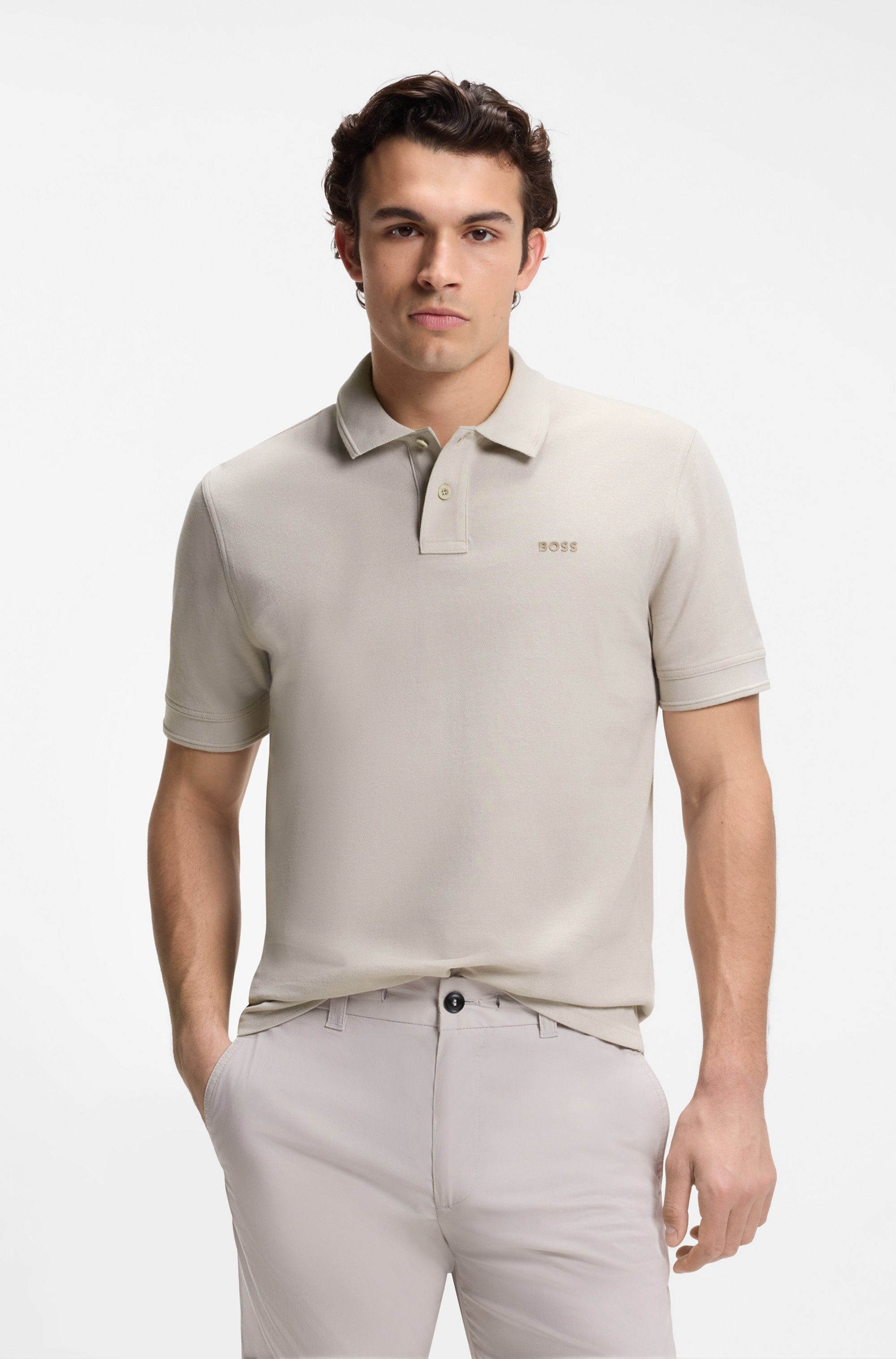 BOSS ORANGE Poloshirt Prime Regular Fit Cotton Pique Polo aus 100% Baumwolle