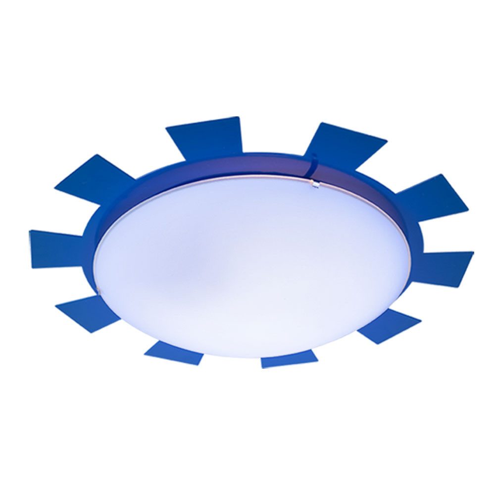 etc-shop Deckenleuchte, Leuchtmittel inklusive, Warmweiß, Farbwechsel, Kinderleuchte Deckenleuchte Wandlampe RGB LED Fernbedienung blau weiß
