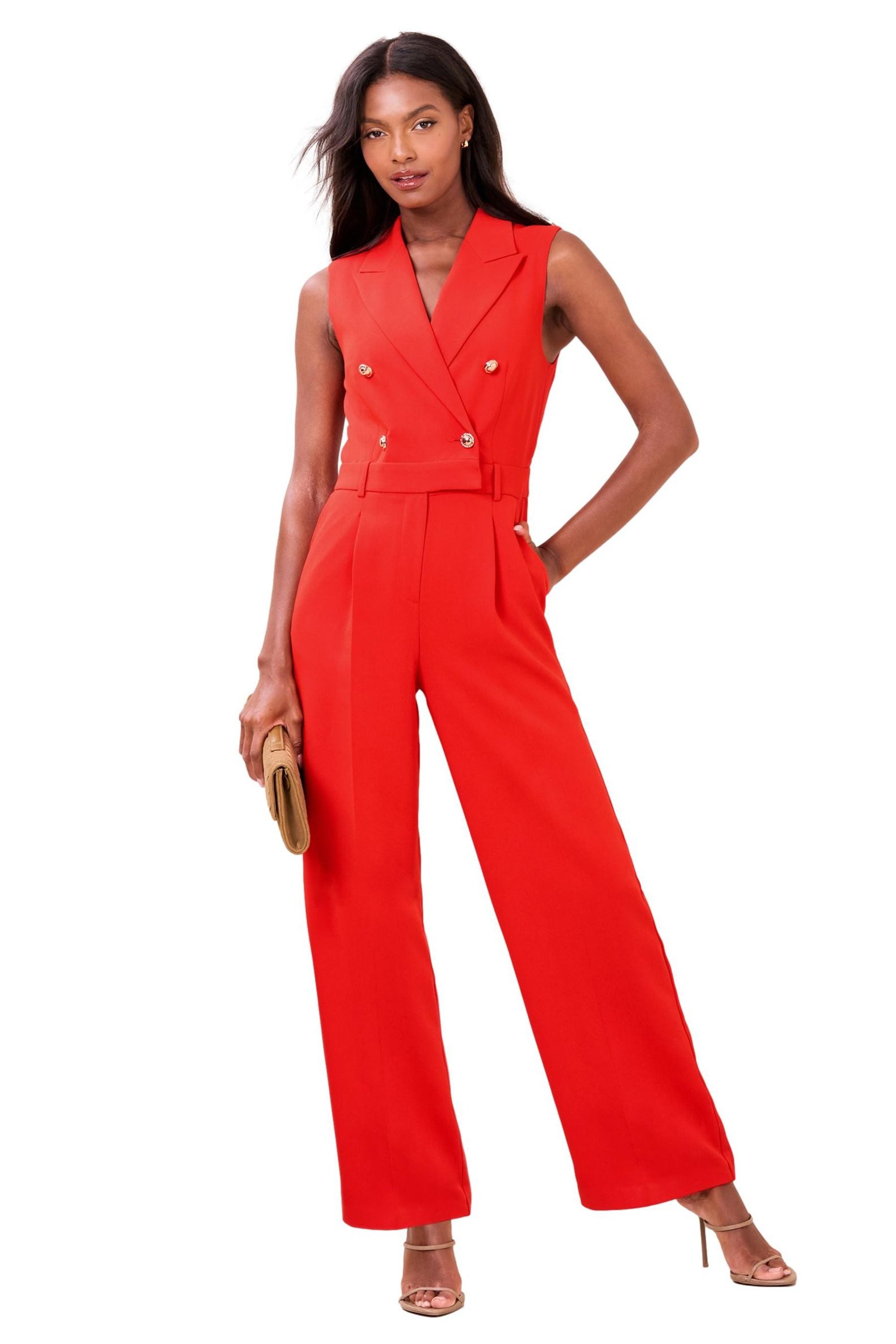 LIPSY Jumpsuit Lipsy Jumpsuit mit Military-Knöpfen, Regular (1-tlg)