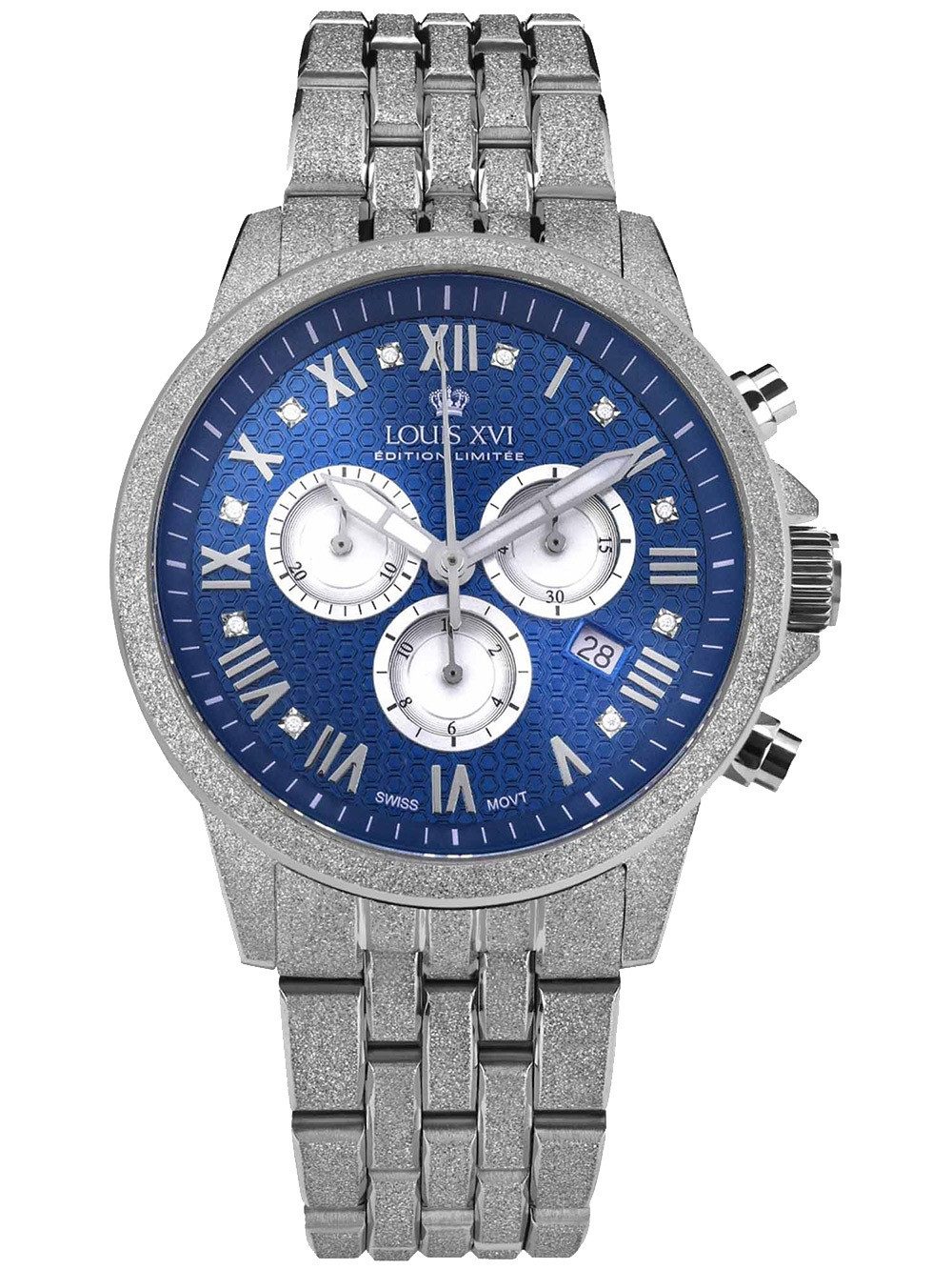 LOUIS XVI Quarzuhr Louis XVI LXVI3623 Herrenuhr Aramis Frosted 2.0 Diamond 43mm 5ATM Louis XVI LXVI3623 Herrenuhr Aramis Frosted 2.0 Diamond 43mm 5ATM