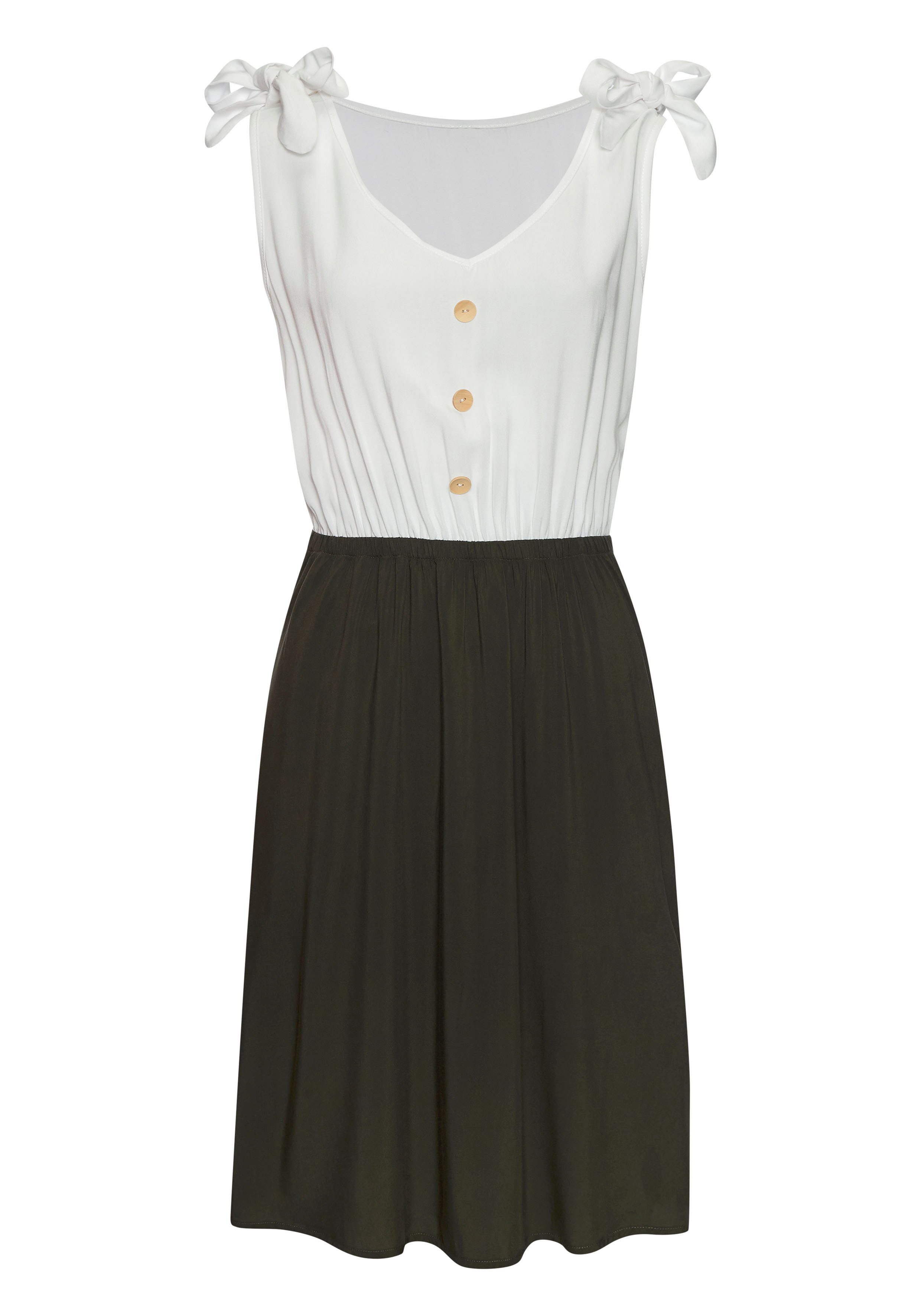LASCANA Sommerkleid, mit Schleifen, Strandkleid, casual günstig online kaufen