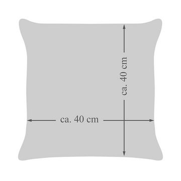 Kissenbezug Kissenhülle; Zierkissenbezug ca.: 40x40 cm, 100% Baumwolle, Amilian, Mit Reißverschluss