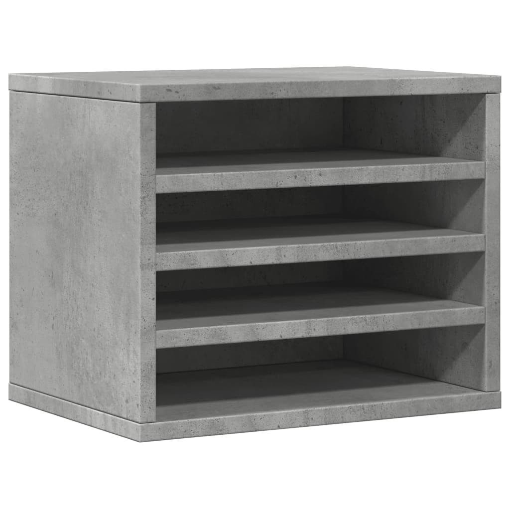 vidaXL Organizer Schreibtisch-Organizer Betongrau 36x26x29,5 cm Holzwerkstoff