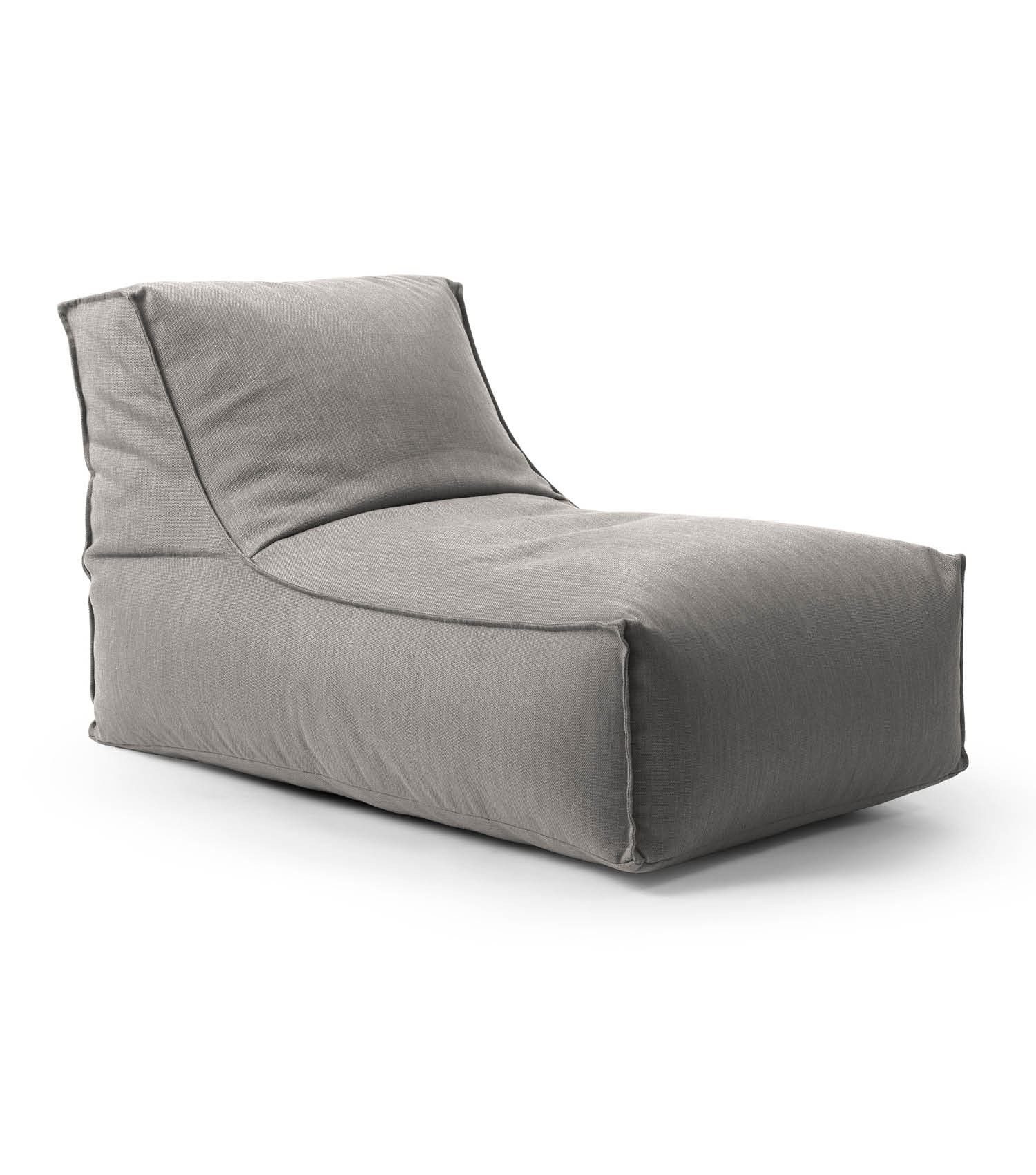 mokebo Sitzsack Der Sundowner (für drinnen & draußen), Bean Bag Outdoor für Kinder & Erwachsene, Gartenliege in Grau
