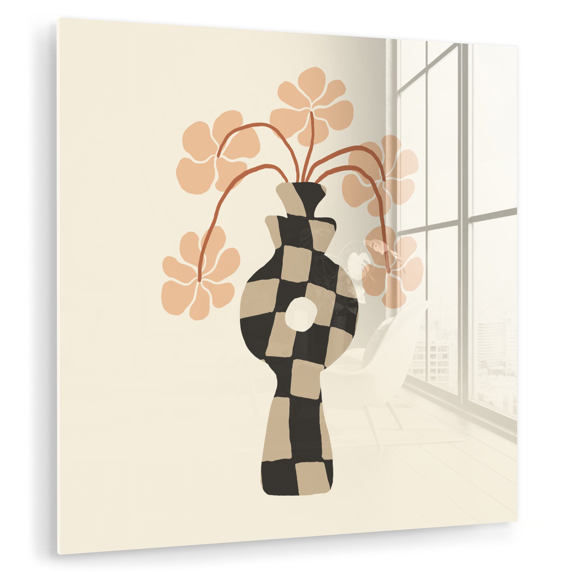 MuchoWow Acrylglasbild Blumen - Vase - günstig online kaufen