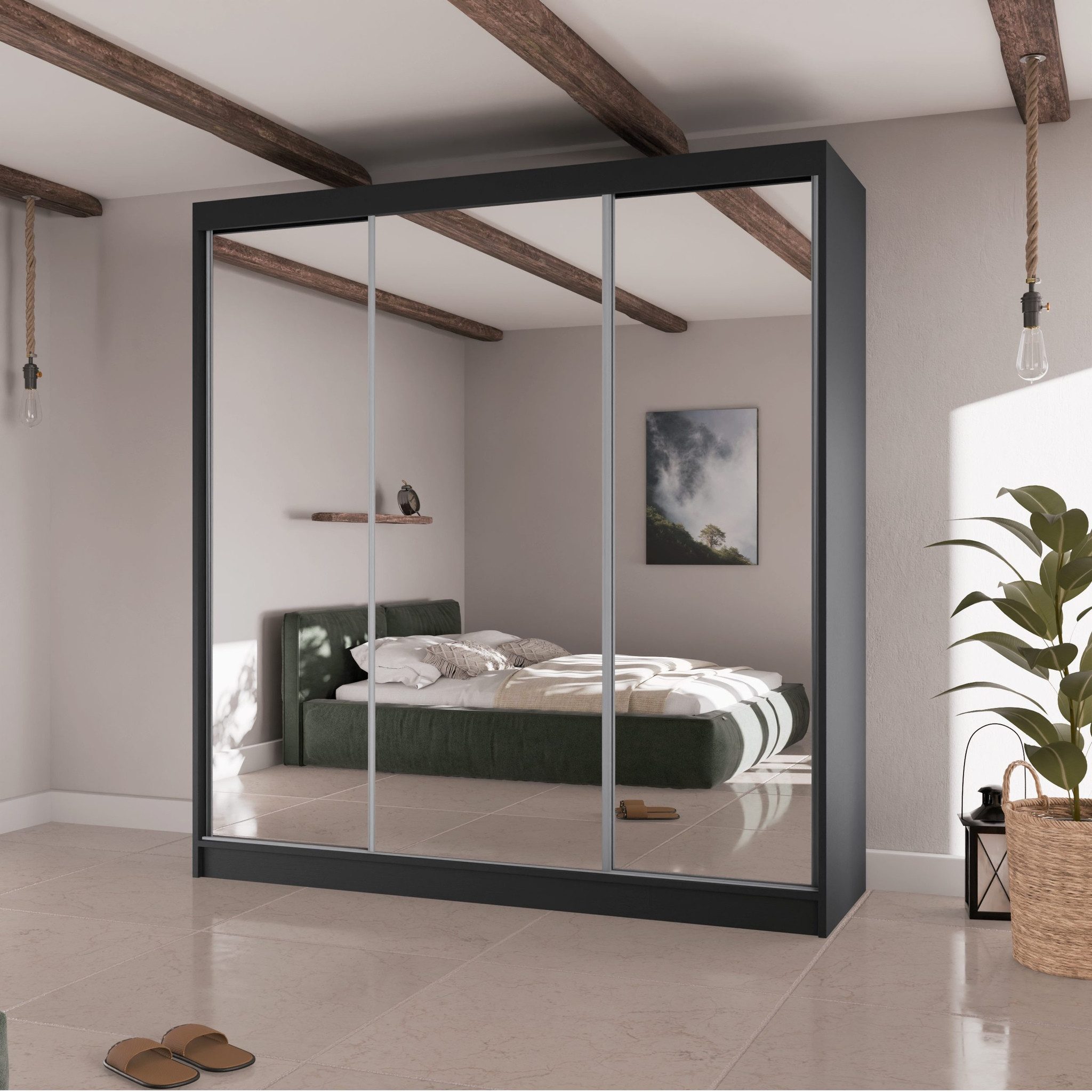 Beautysofa Kleiderschrank HOMA II Breite: 200 günstig online kaufen