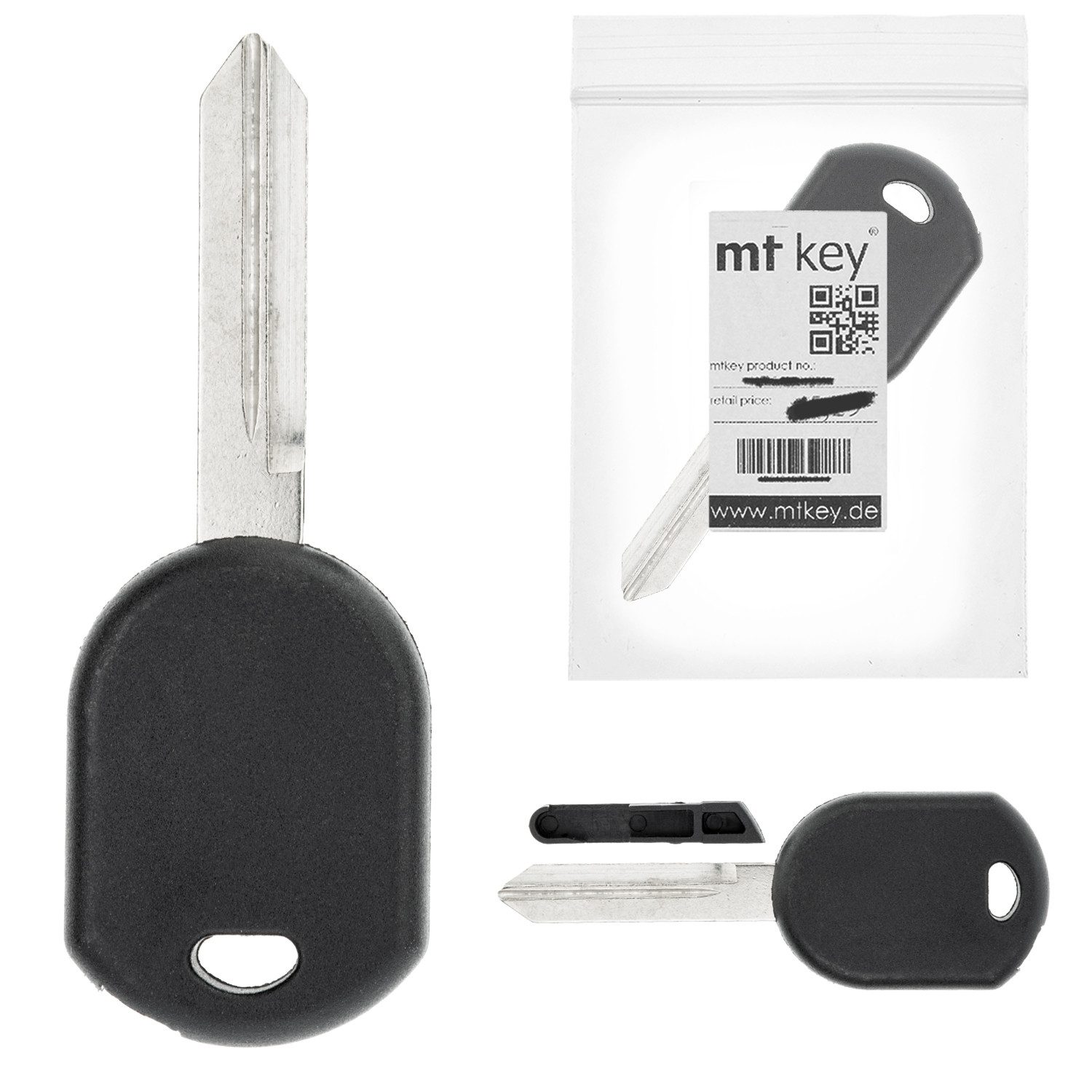 mt-key Schlüsseltasche MT KEY Auto Ersatz Schlüssel FO38R, für FORD ESCAPE II; E-SERIES IV (08-12); EXPEDITION II (03-06); EX...
