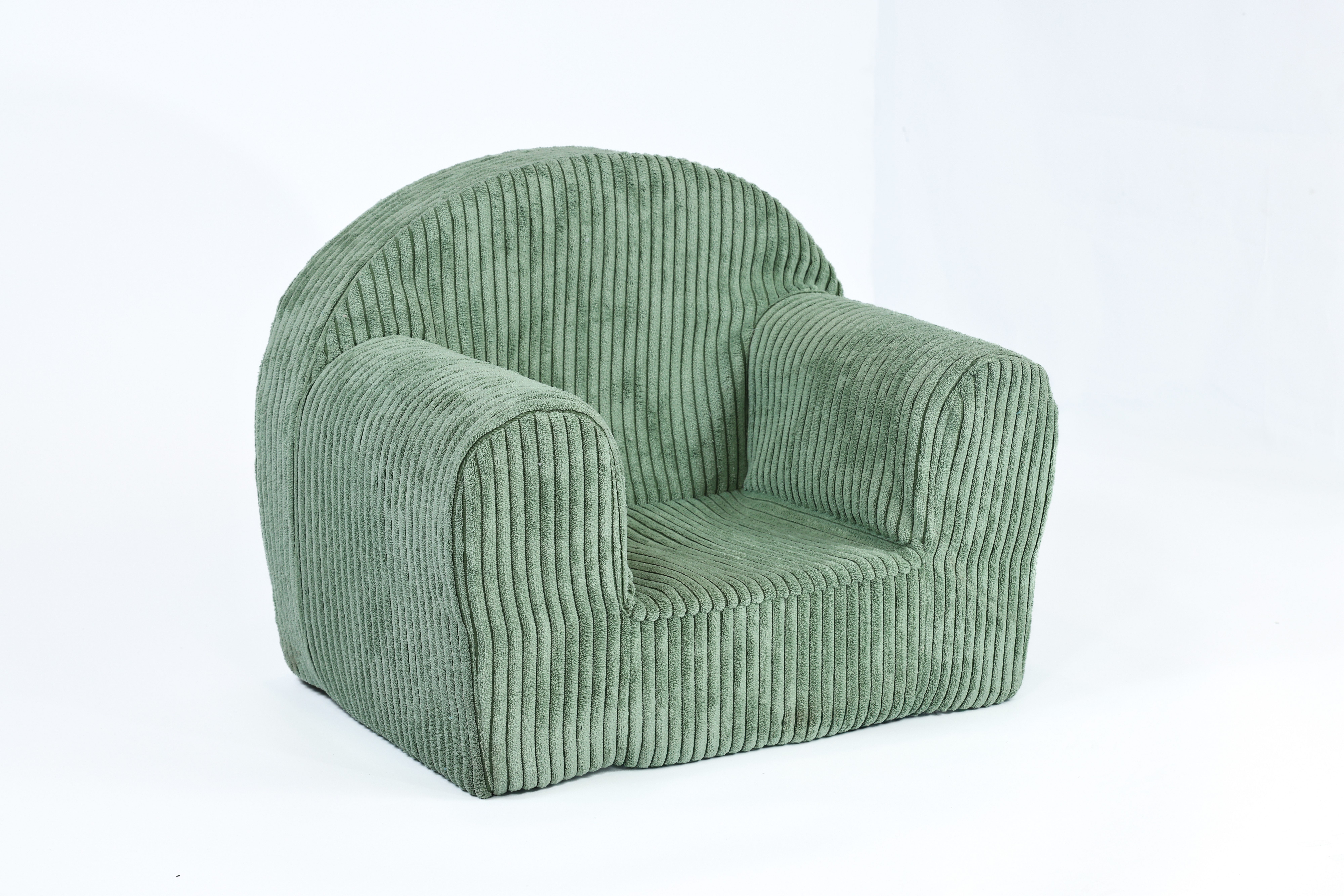 FORTISLINE Kindersessel Kindersessel Mini in Cord Hellgrün Kuschelsessel Babysessel – Bild 2 von 5