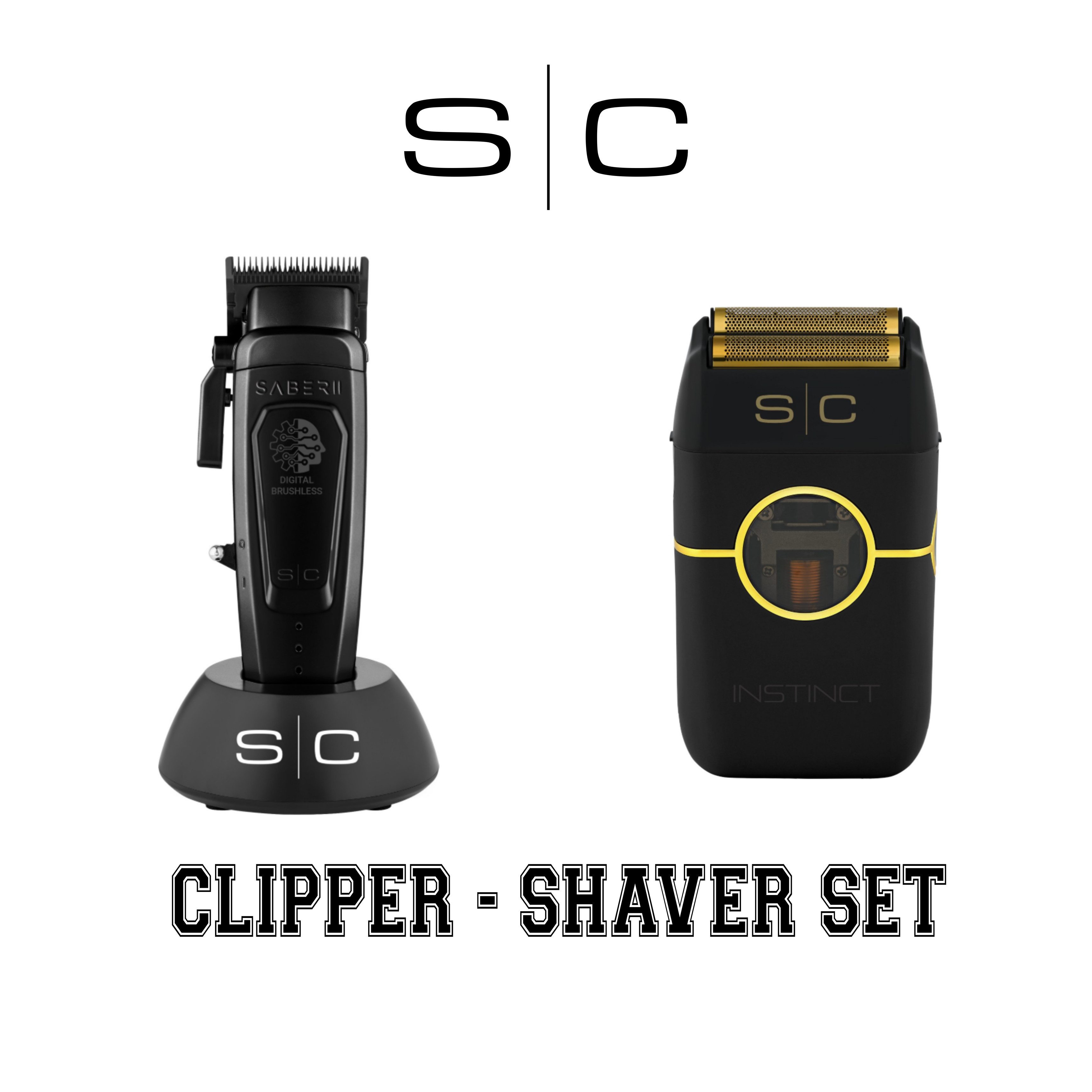 Stylecraft Haarschneider StyleCraft Saber 2.0 Clipper + Instinct Metal Shaver Black