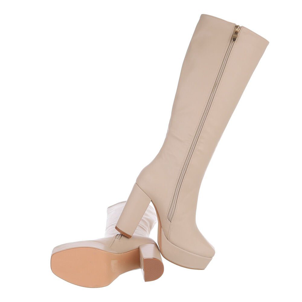 Ital-Design Damen Elegant Plateaustiefel (85255593) Blockabsatz High-Heel S günstig online kaufen